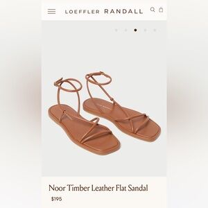 Loeffler Randall Noor Timber Leather Flat Sandal 8.5